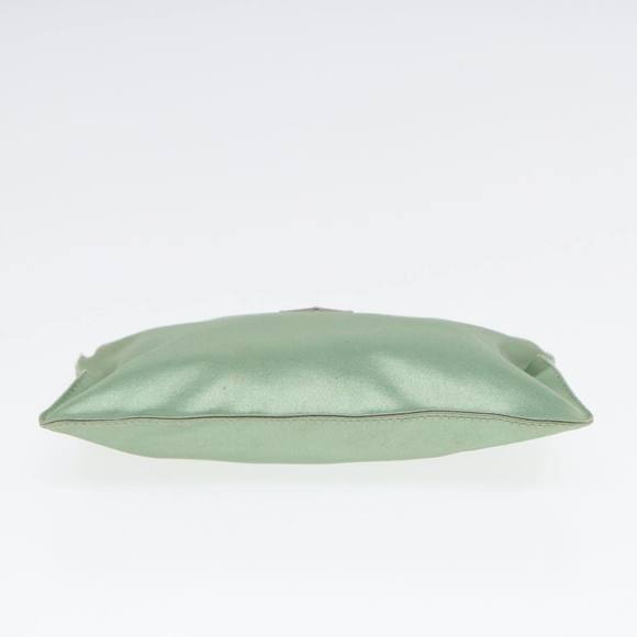 PRADA Pouch Satin Green Silver Auth 86519 - Picture 7 of 16